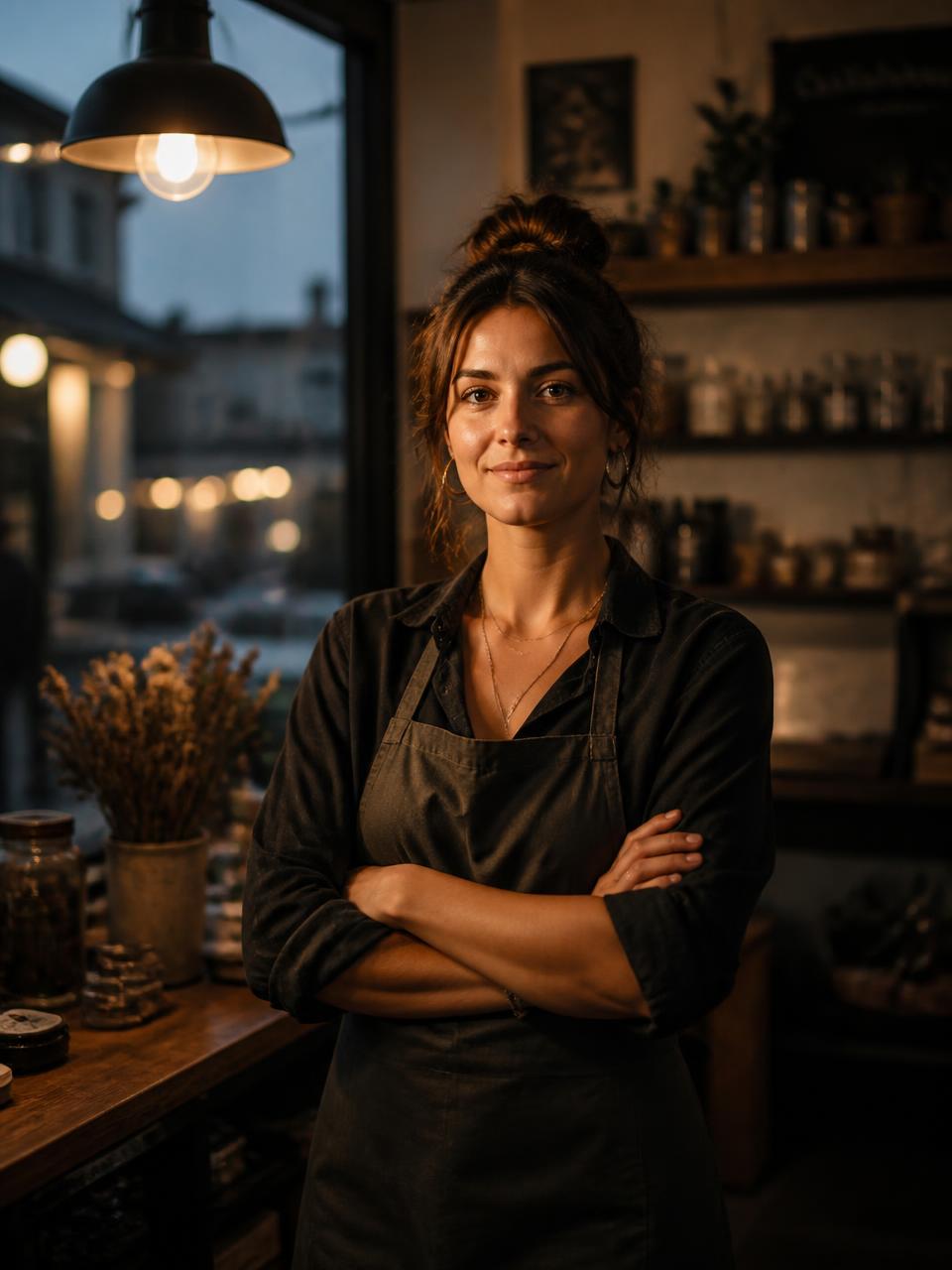 Local business owner in her shop